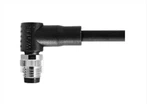M8 Erkak Toʻgʻri burchakli ekransiz A-kodlash 6PIN PVC 3.0M M8X1.0